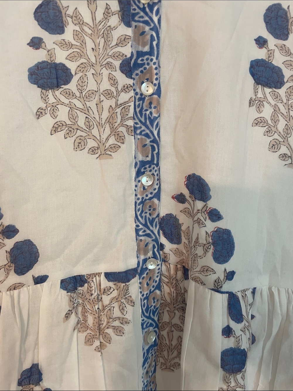New Tuckernuck Oliphant Laguana Blue Long Sleeve Mini Shirt Dress size Large - Picture 7 of 15